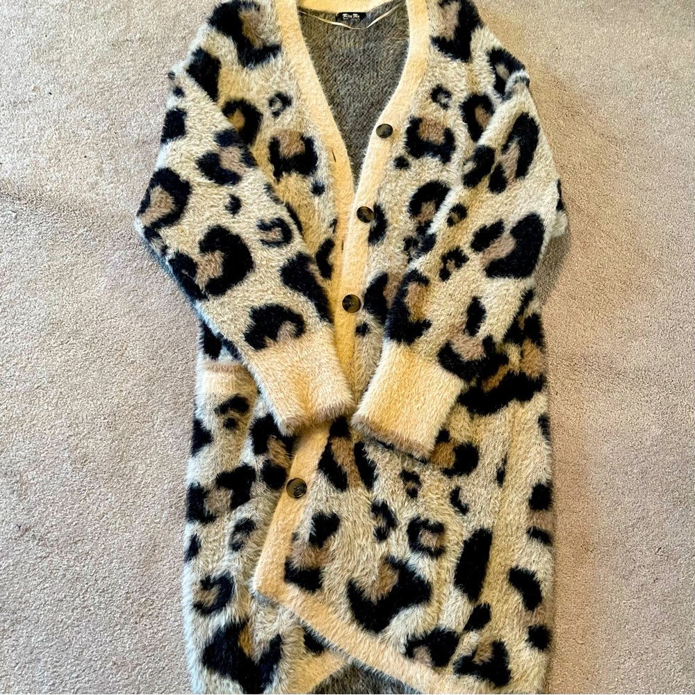 Miss Me Leopard Fuzzy Cardigan